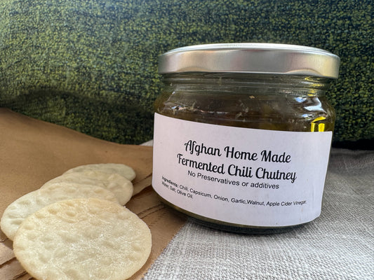 Green Chili Chutney with Olive Oil